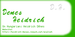 denes heidrich business card